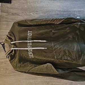 Zero Foxtrot men's medium vintage hoodie in army green